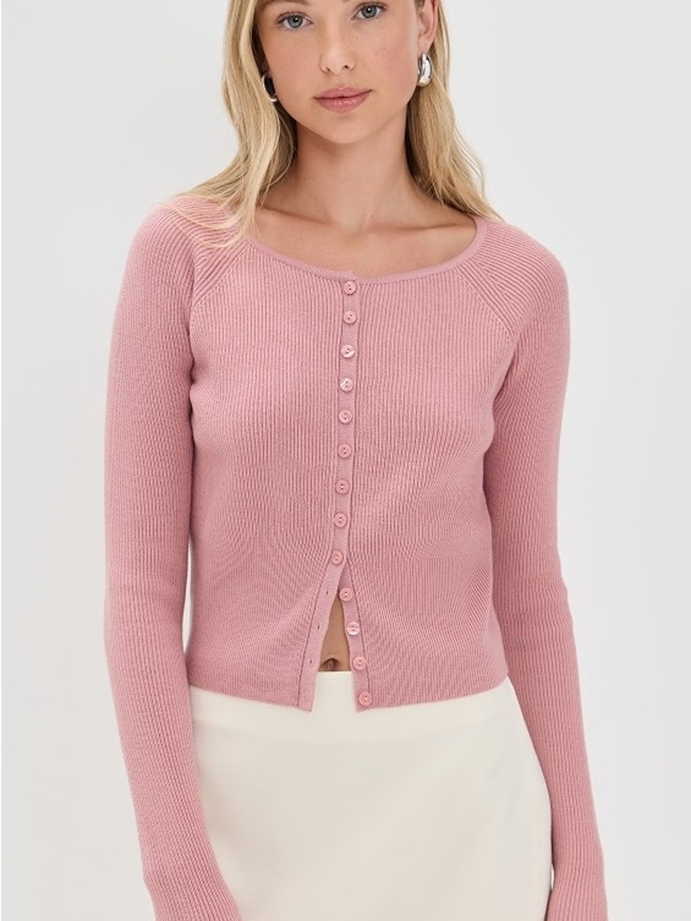 NWT Reformation Merino Cardigan in Dusty Rose